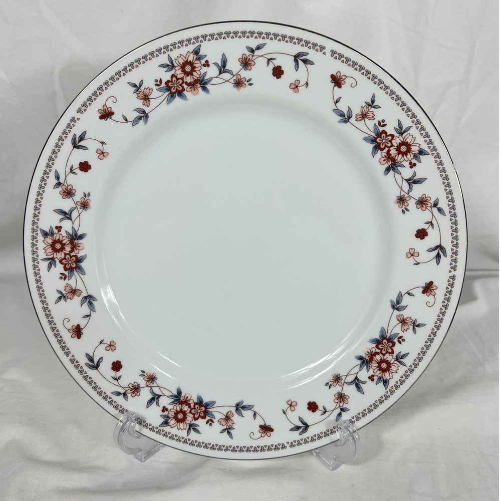 Sheffield Anniversary Fine China Dinner Plate 10.25" Floral Cottagecore Vtg
